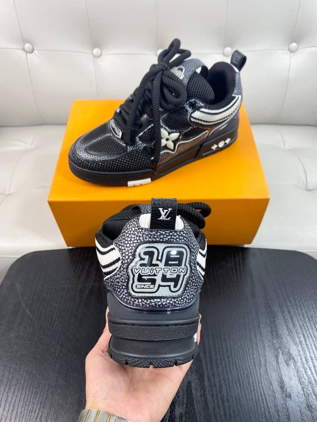 LV Skate sneakers in a black and white colorway