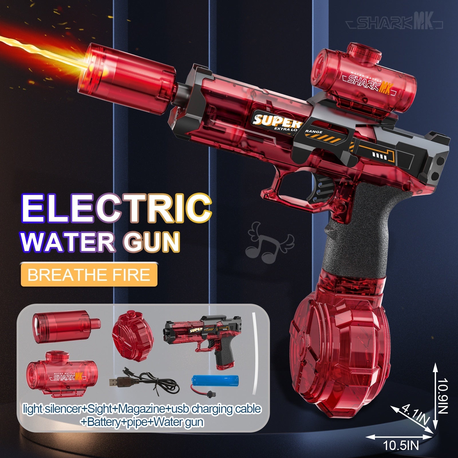 LED Lights Electric Water Guns
