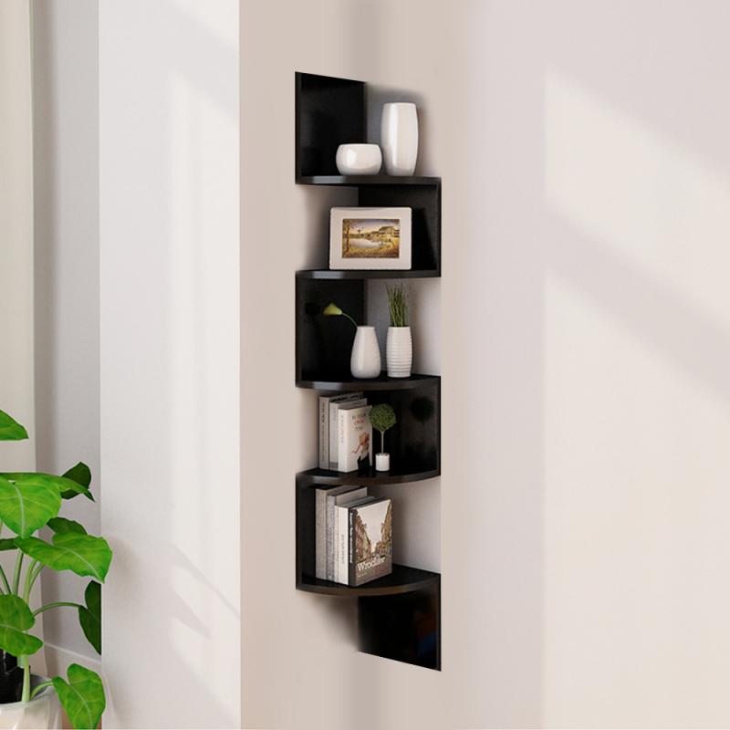 Corner On The Wall Triangle Shelf Decorative Bookcase