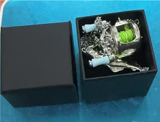 Luxury Fishing Reel Necklace Rotatable