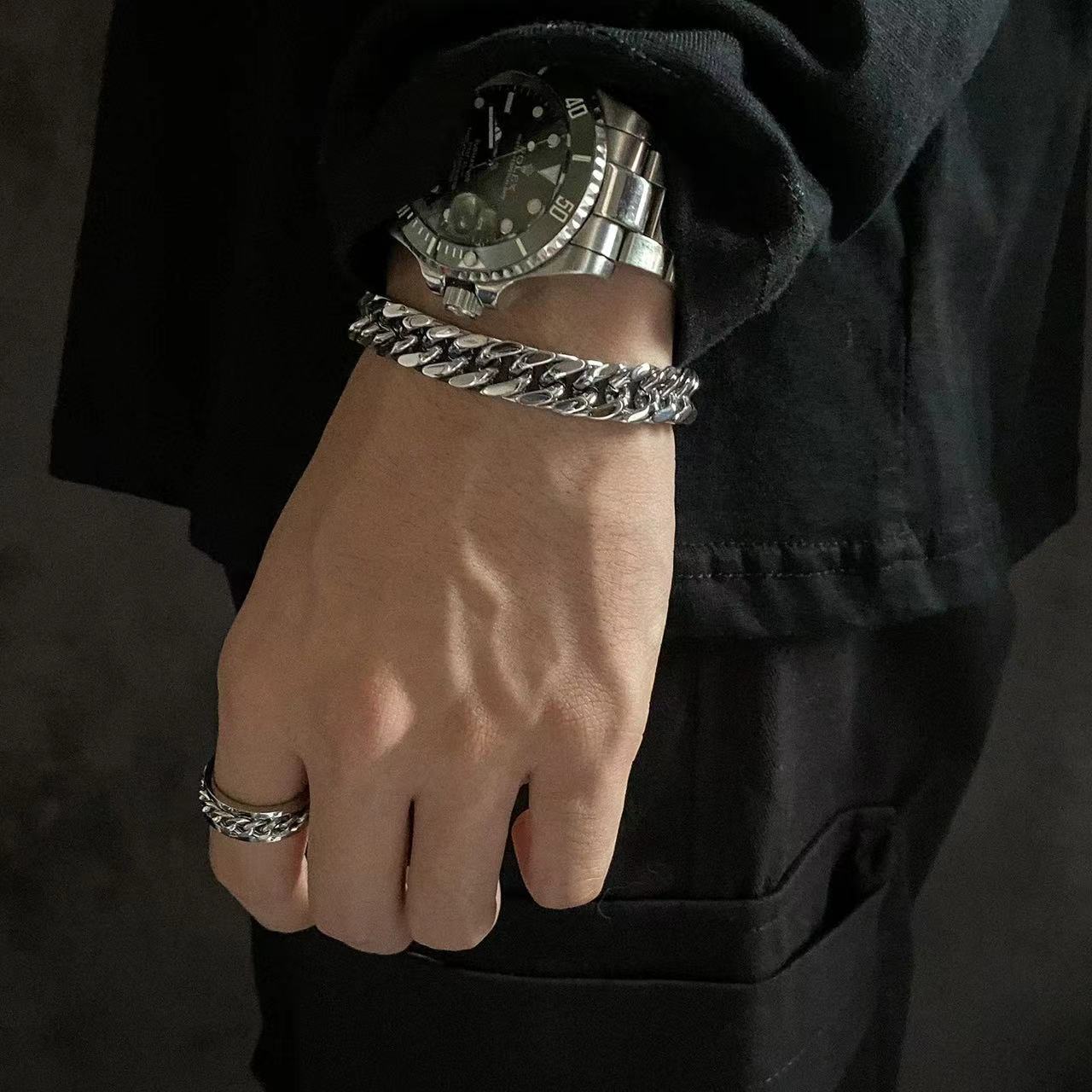 Mens Trendy Titanium Steel Bracelet That Wont Fade