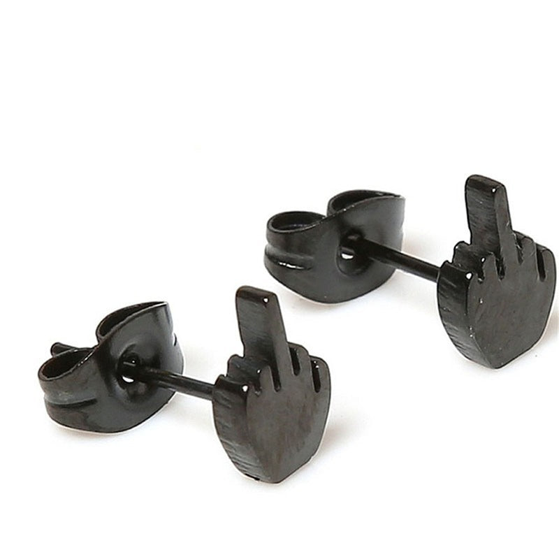 Middle Finger Earrings Finger Earrings