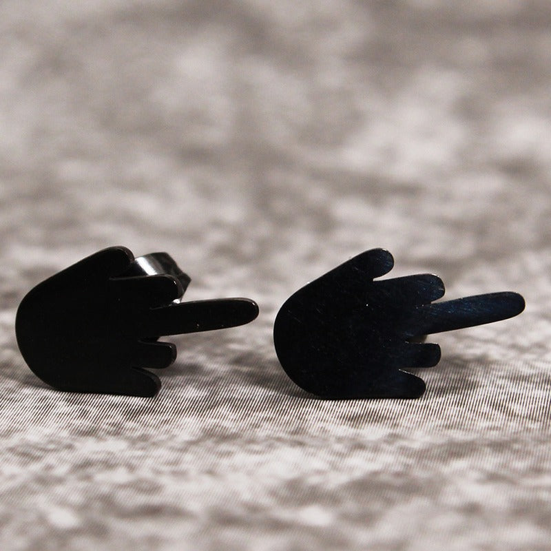 Middle Finger Earrings Finger Earrings