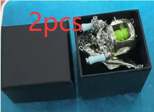Luxury Fishing Reel Necklace Rotatable
