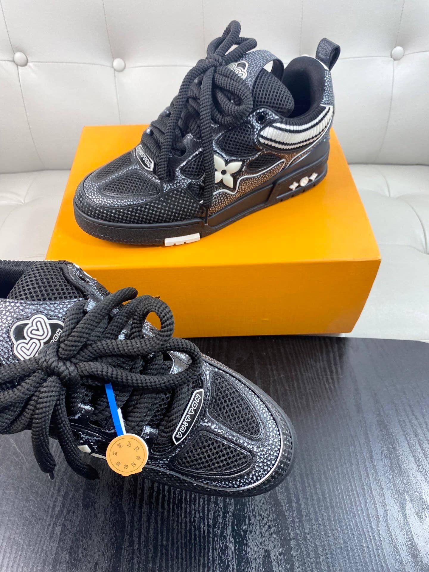 LV Skate sneakers in a black and white colorway