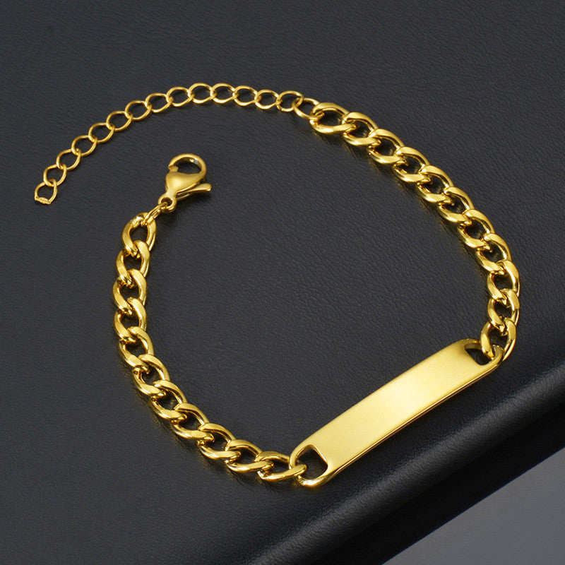 alpha Bracelet Engravable Stainless Steel Jewelry Gifts