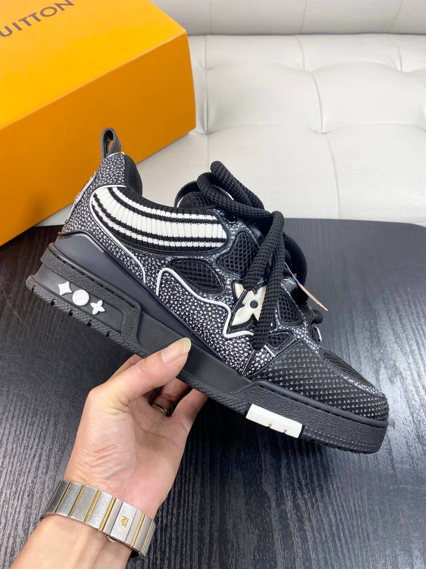 LV Skate sneakers in a black and white colorway