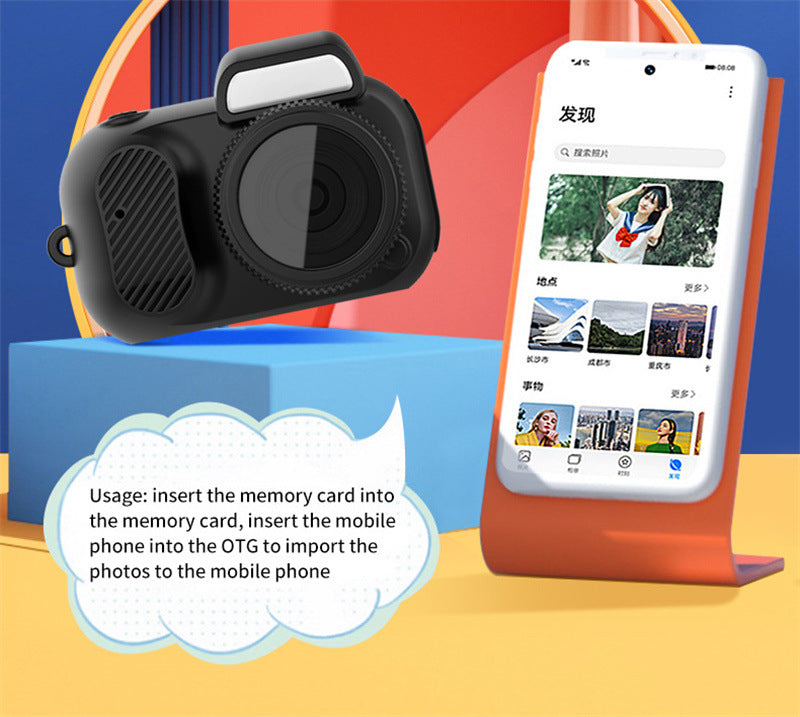 Retro Mini Camera With Screen Indoor Home Outdoor 1080p hd