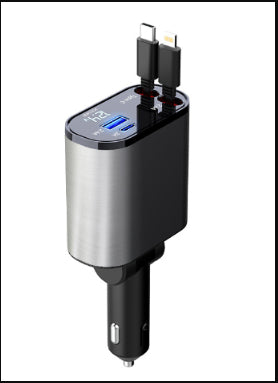 Metal Car Charger 100W Super Fast Charging Car Cigarette