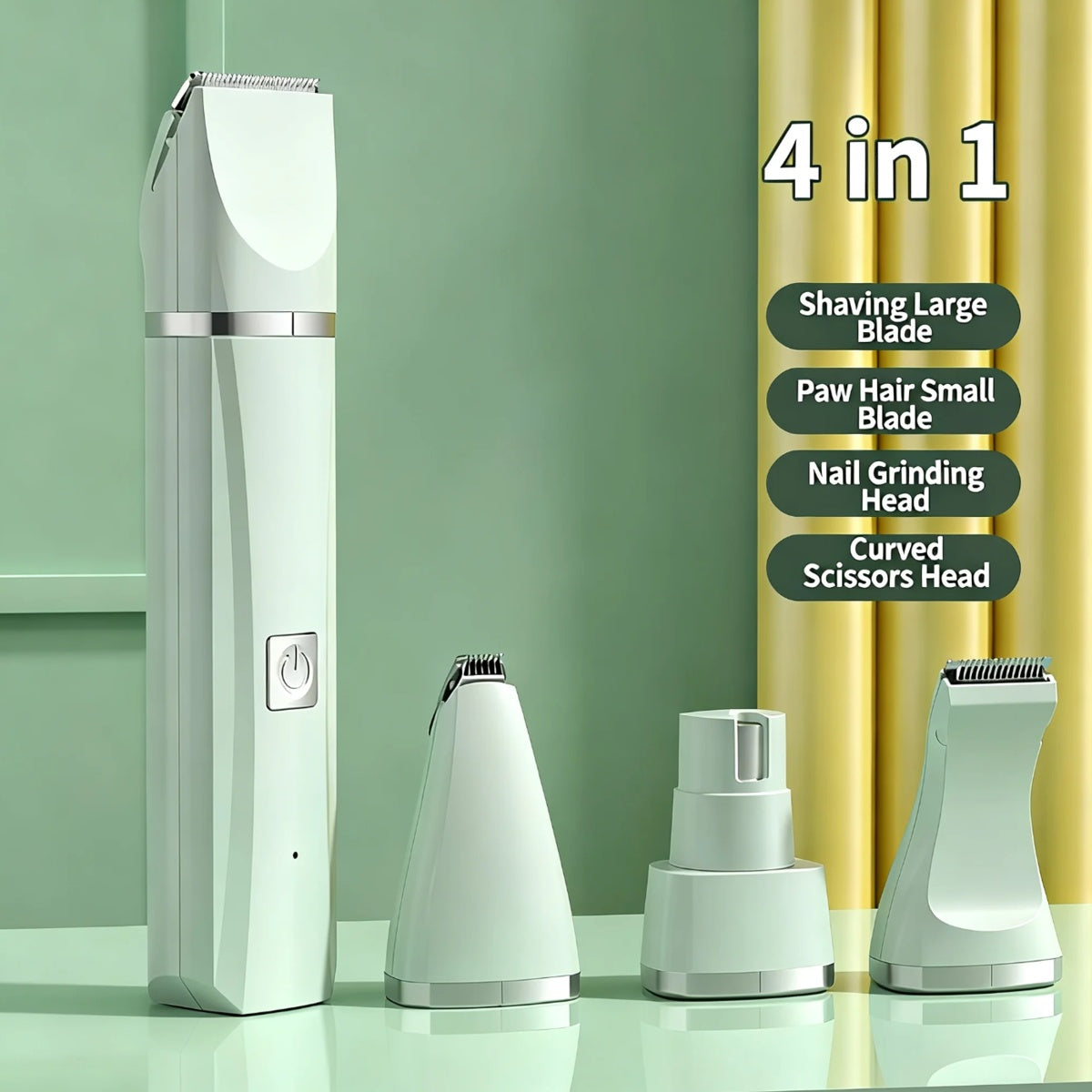 4-in-1 Pet Grooming Kit For Small Dogs Cats, Professional