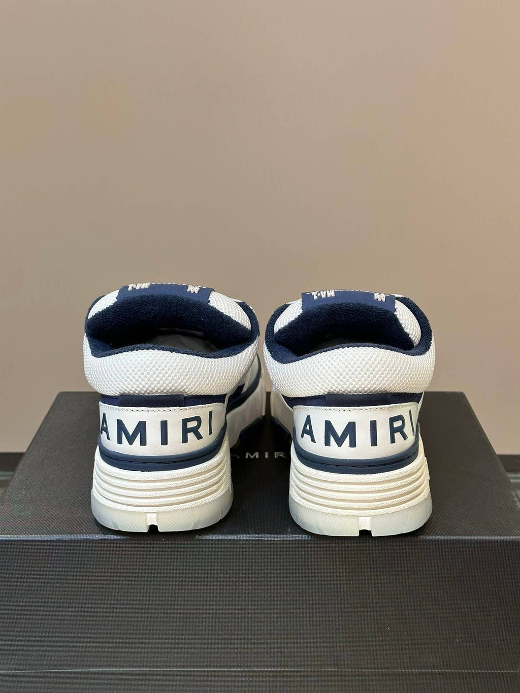 MA-1 white and navy sneakers