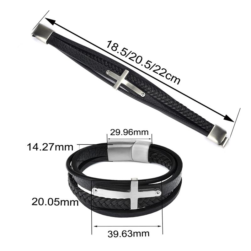 Multilayer leather bracelet