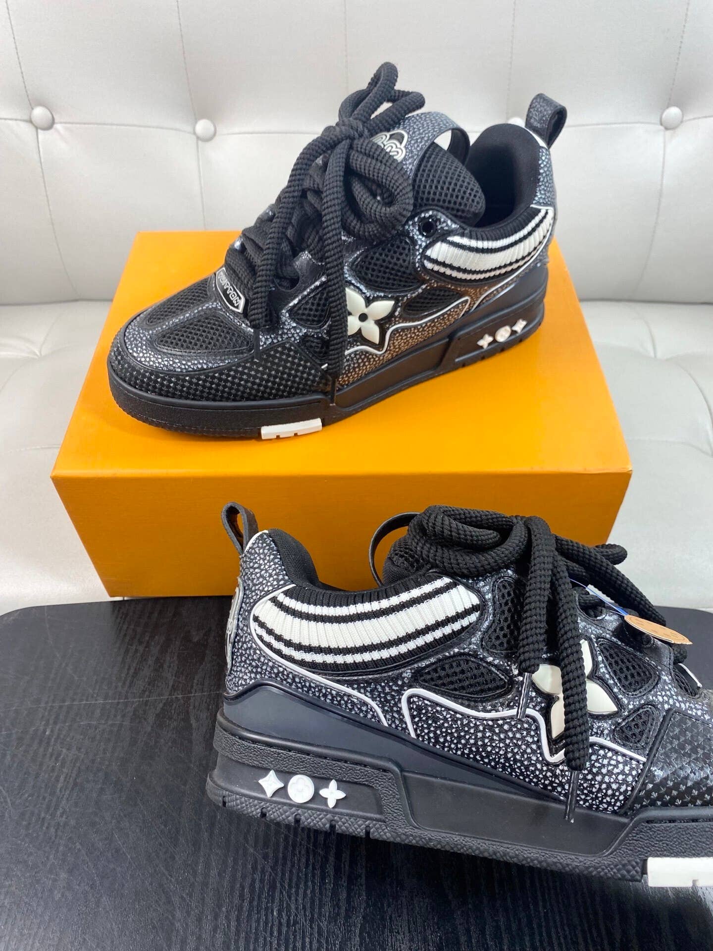 LV Skate sneakers in a black and white colorway