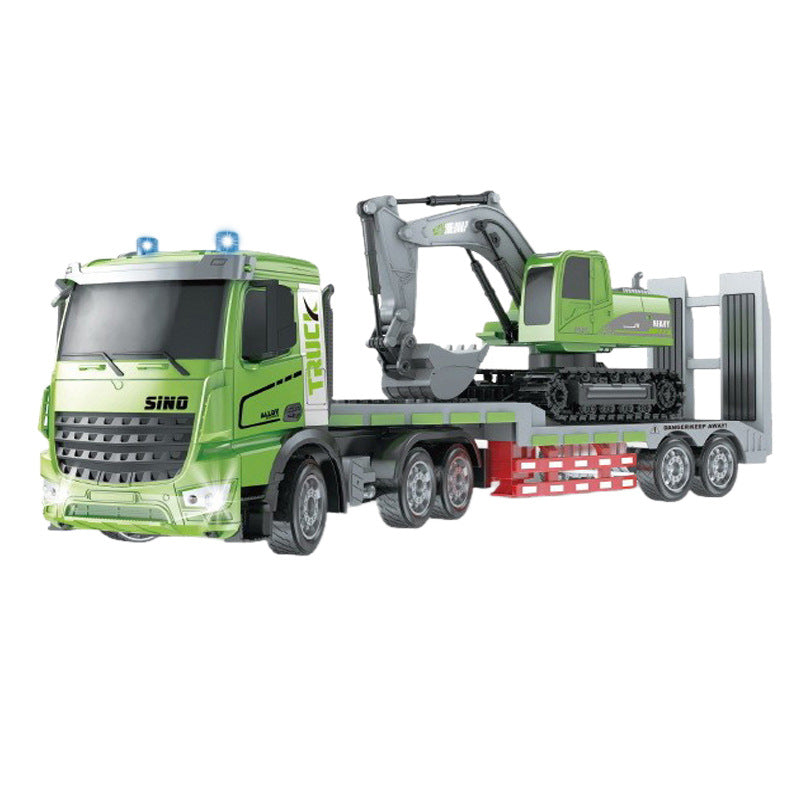 Flat Truck Transport Trailer Excavator