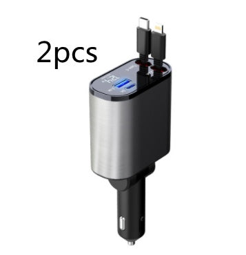 Metal Car Charger 100W Super Fast Charging Car Cigarette