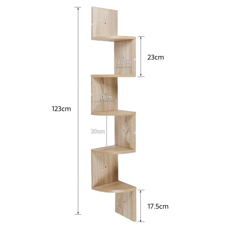 Corner On The Wall Triangle Shelf Decorative Bookcase