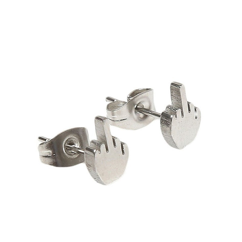 Middle Finger Earrings Finger Earrings