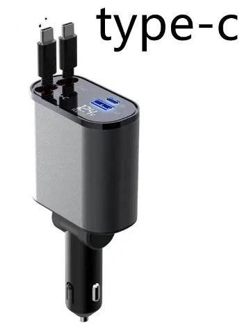 Metal Car Charger 100W Super Fast Charging Car Cigarette