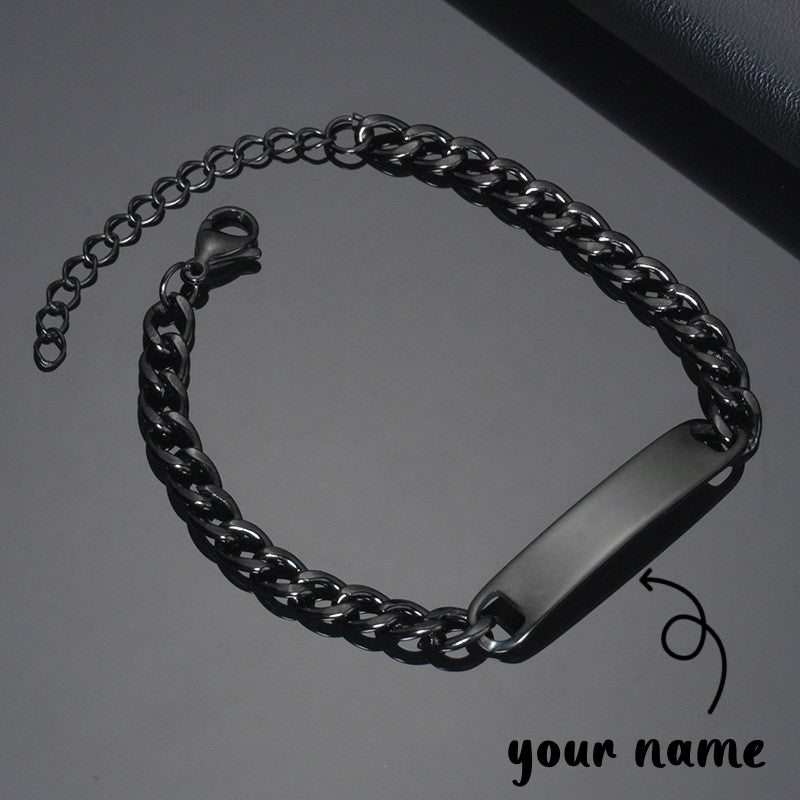alpha Bracelet Engravable Stainless Steel Jewelry Gifts