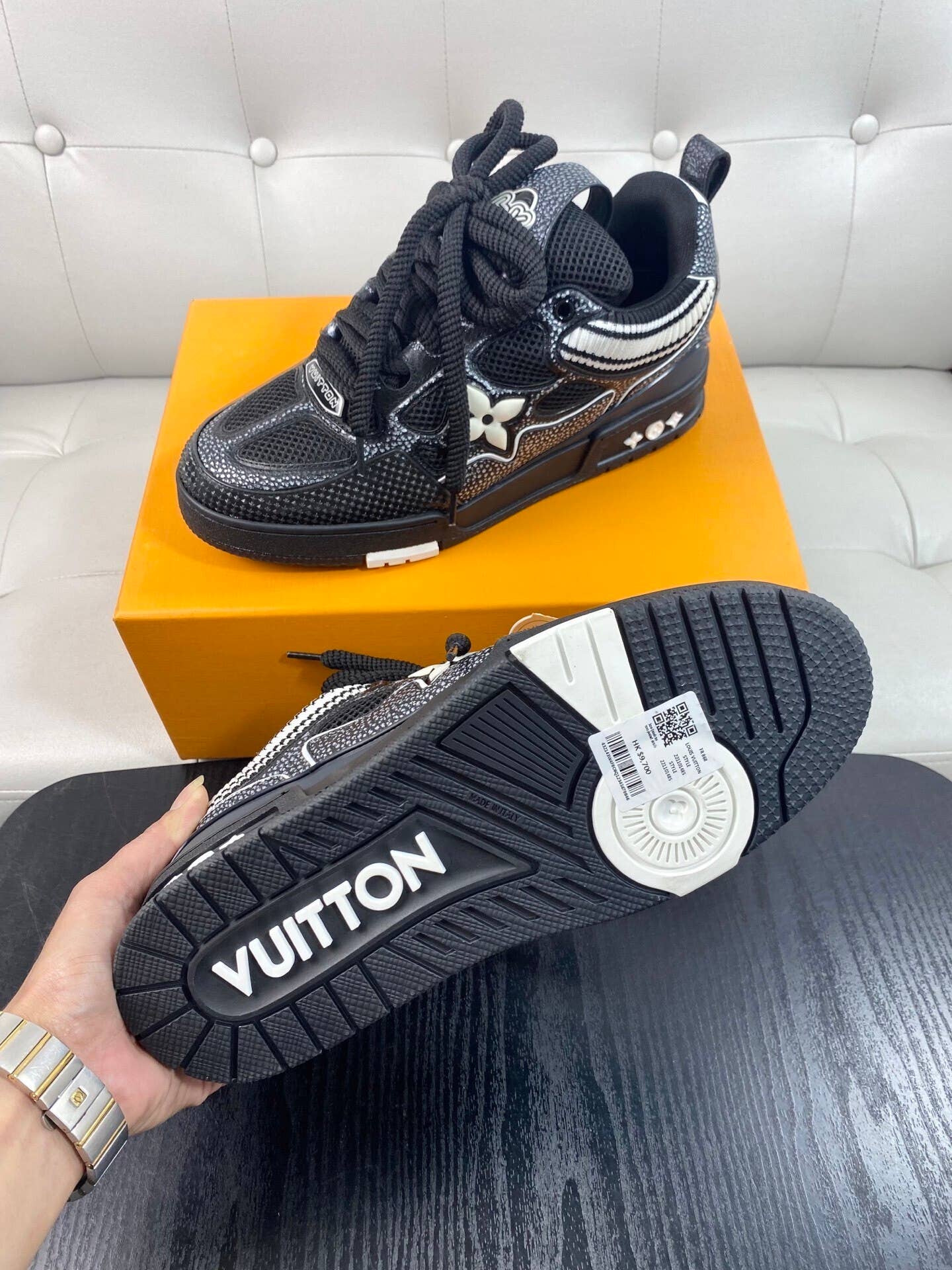 LV Skate sneakers in a black and white colorway