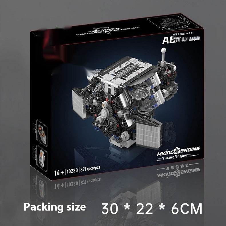 Car V8 Engine Model Building Block Toy