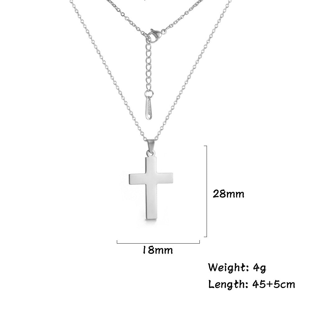 Mens, Minimalist Gold Cross Pendant Necklace