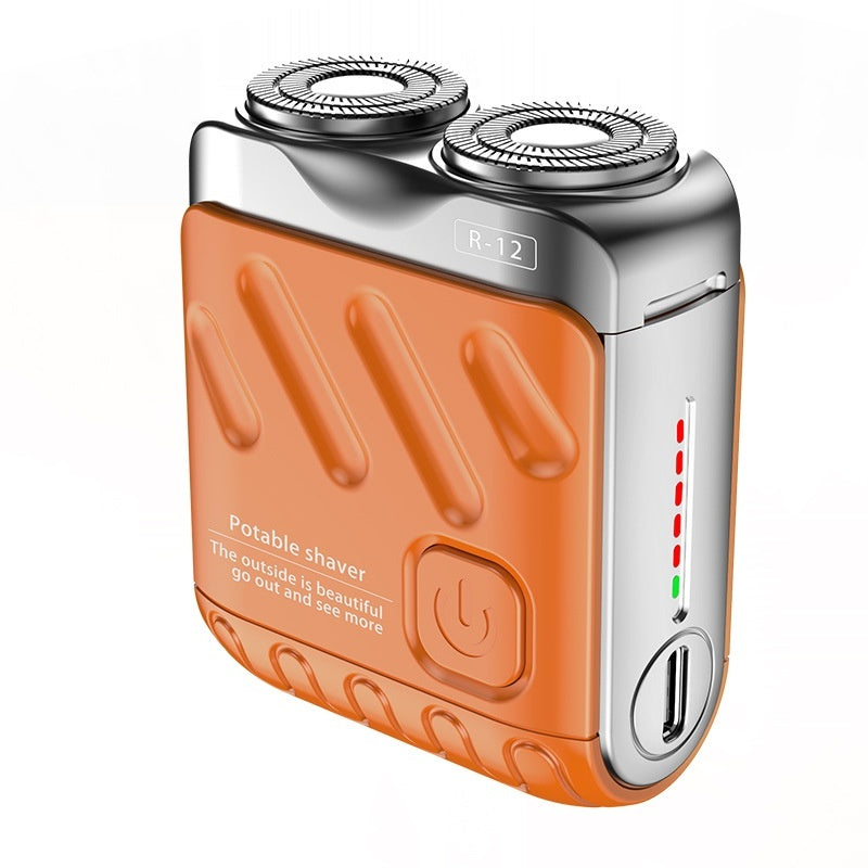 Portable Rotary Dual Ring Electric Shaver Men