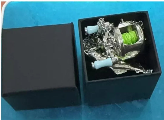 Luxury Fishing Reel Necklace Rotatable