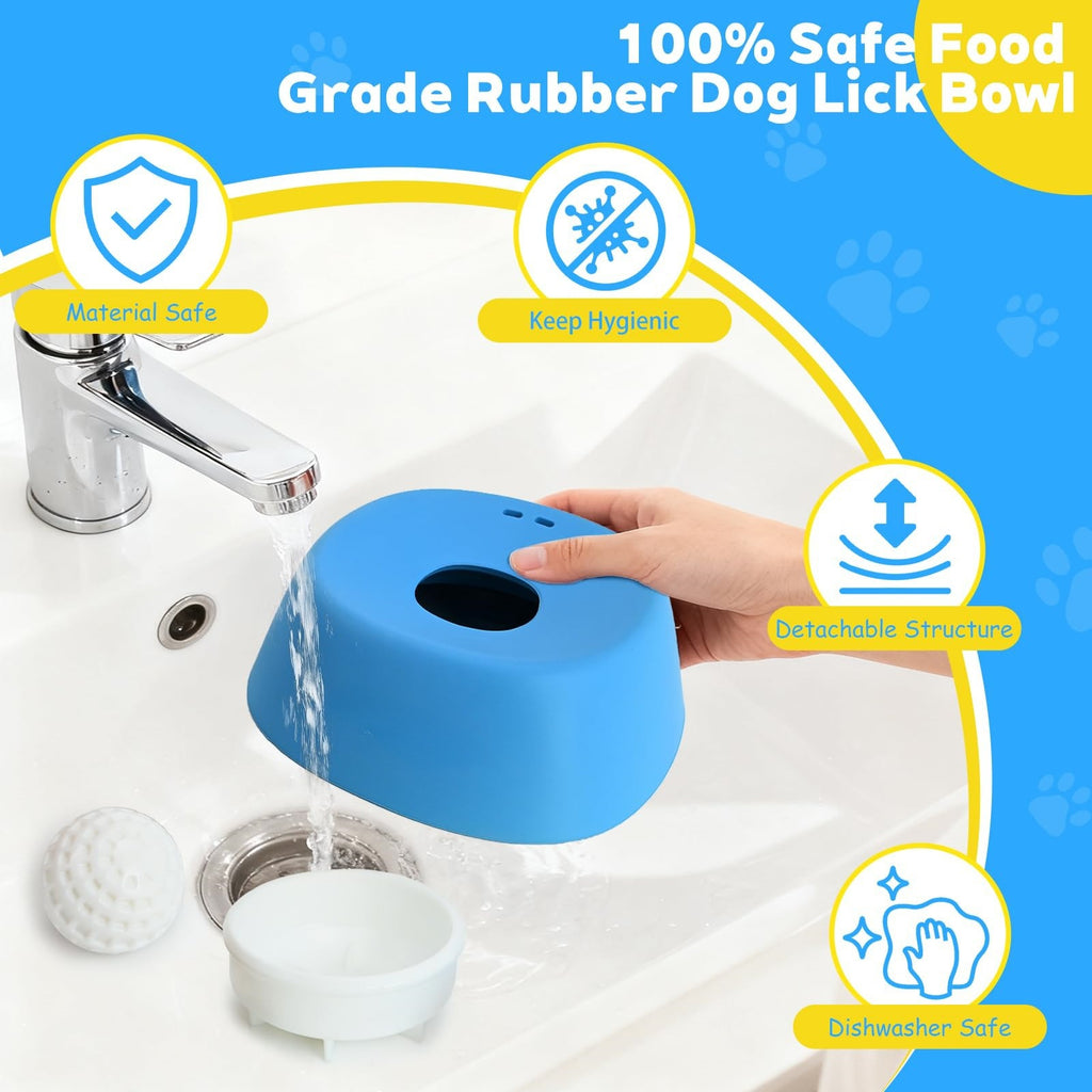 Pet Slow Feeder Non-Slip Spherical Dog Licking Bowl Anti-Choking