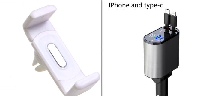 Metal Car Charger 100W Super Fast Charging Car Cigarette