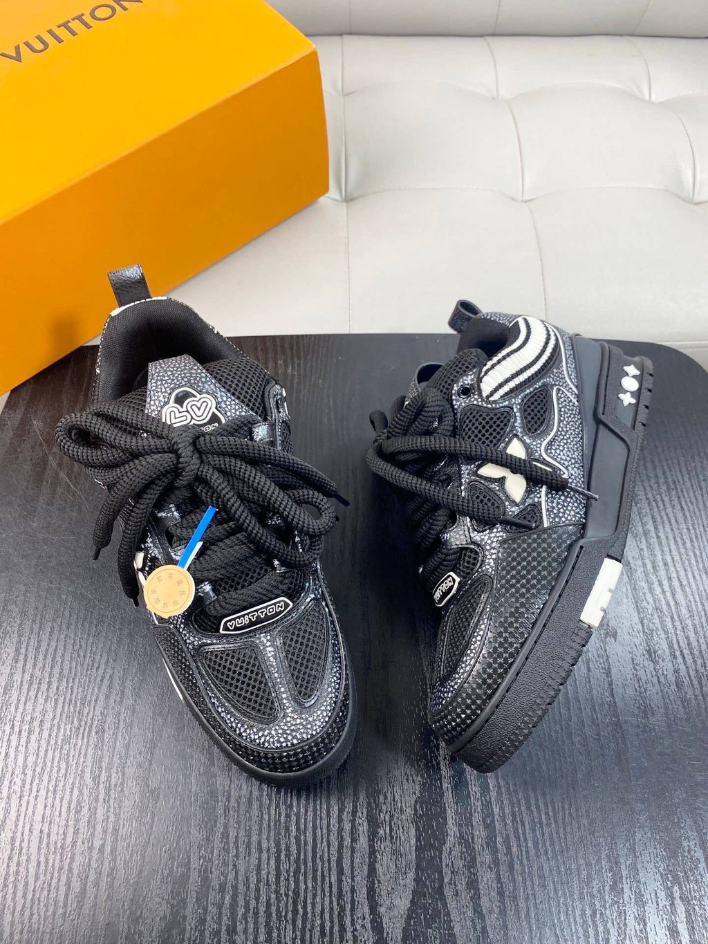 LV Skate sneakers in a black and white colorway