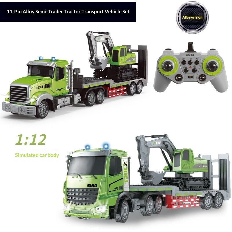 Flat Truck Transport Trailer Excavator