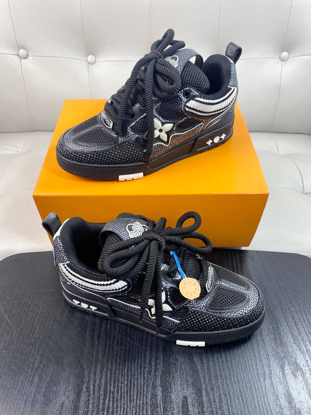 LV Skate sneakers in a black and white colorway
