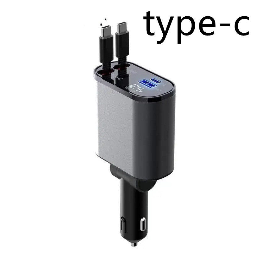Metal Car Charger 100W Super Fast Charging Car Cigarette
