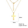 Mens, Minimalist Gold Cross Pendant Necklace