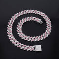 Mens Alloy Necklace With A Hinged Clasp And A Diamond-Patterned