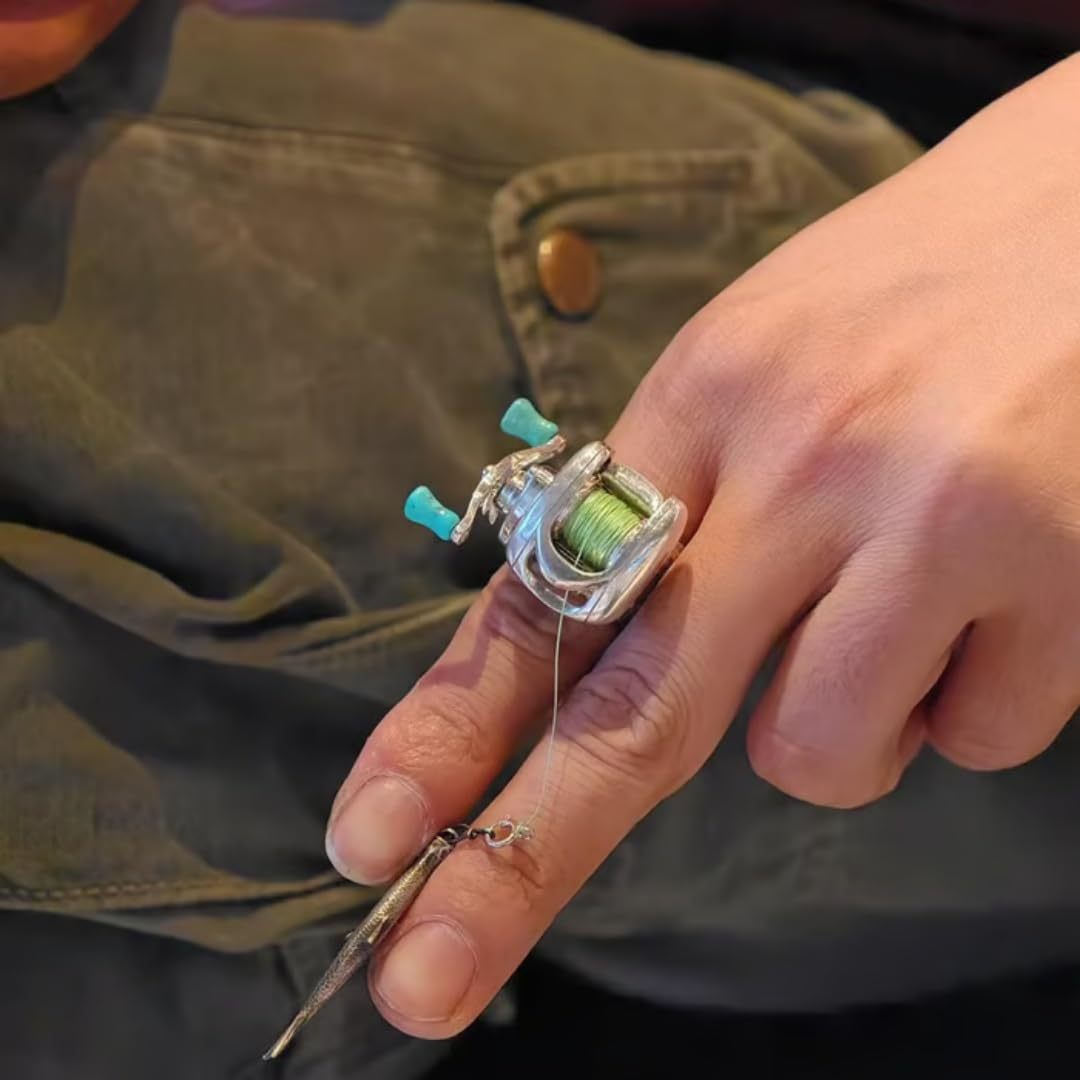 Luxury Fishing Reel Necklace Rotatable