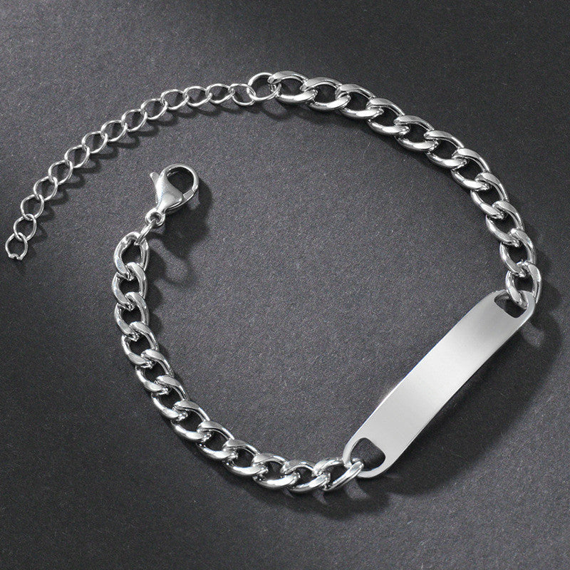 alpha Bracelet Engravable Stainless Steel Jewelry Gifts
