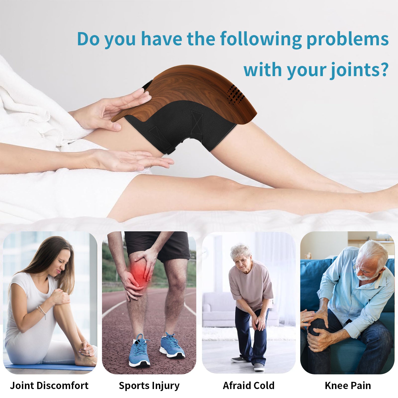 Rechargeable Pain Relief Infrared Laser Vibration Knee Massager