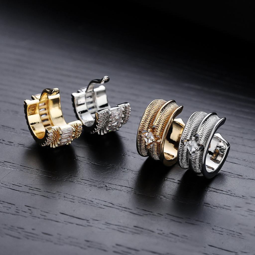 Mens High-end Versatile Star-motif Ear Clips