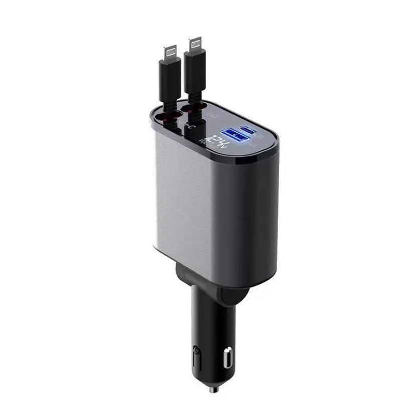 Metal Car Charger 100W Super Fast Charging Car Cigarette