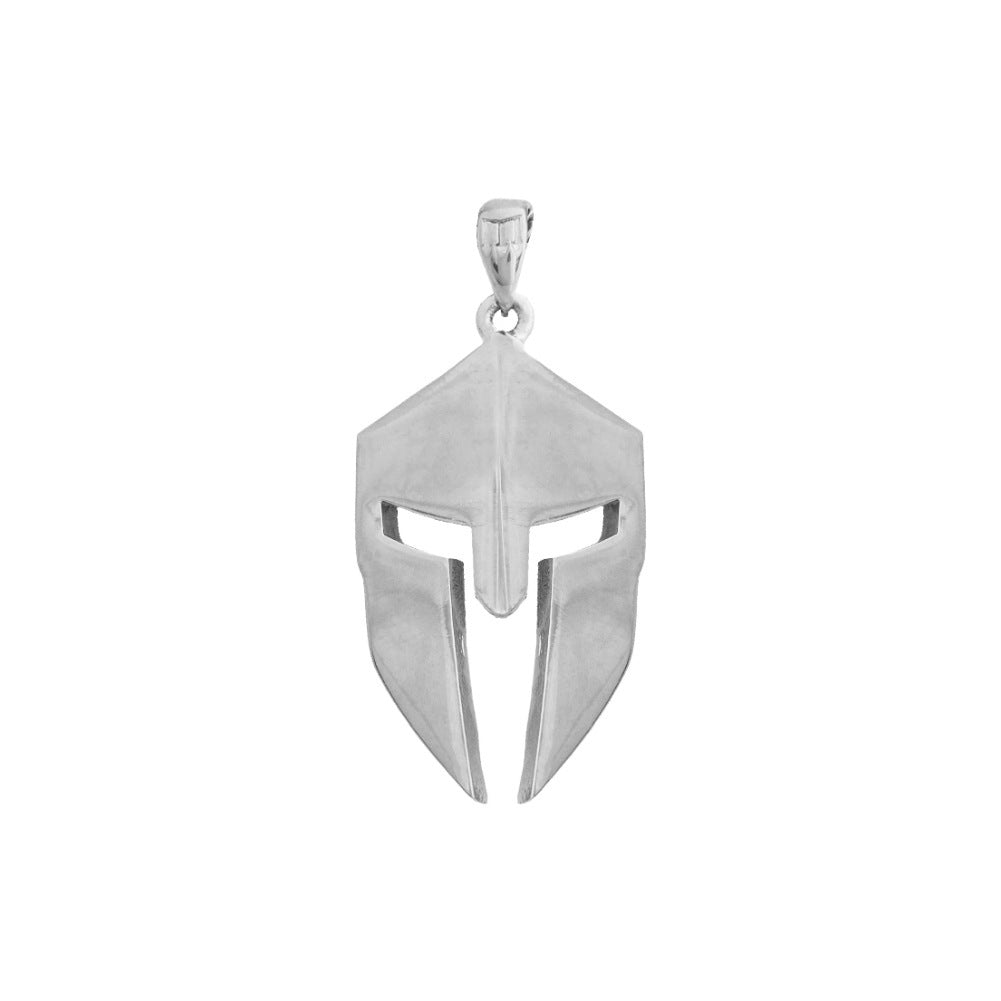 Classic Minimalist Hero Of Sparta Mask Pendant Necklace Man's