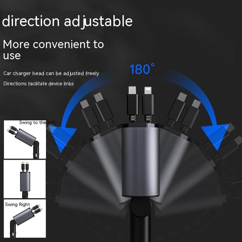 Metal Car Charger 100W Super Fast Charging Car Cigarette
