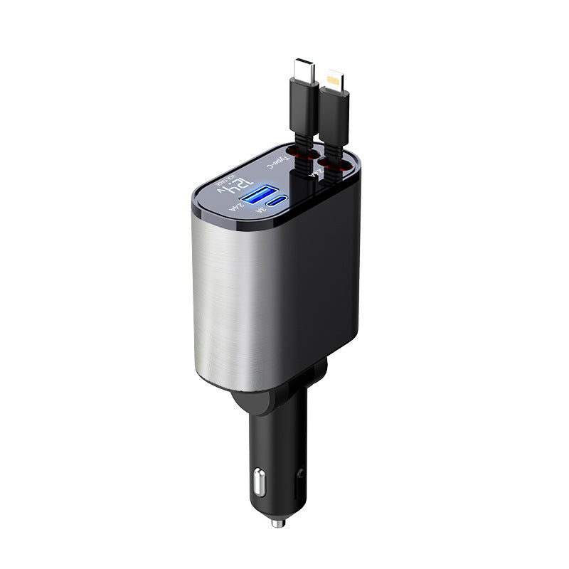 Metal Car Charger 100W Super Fast Charging Car Cigarette
