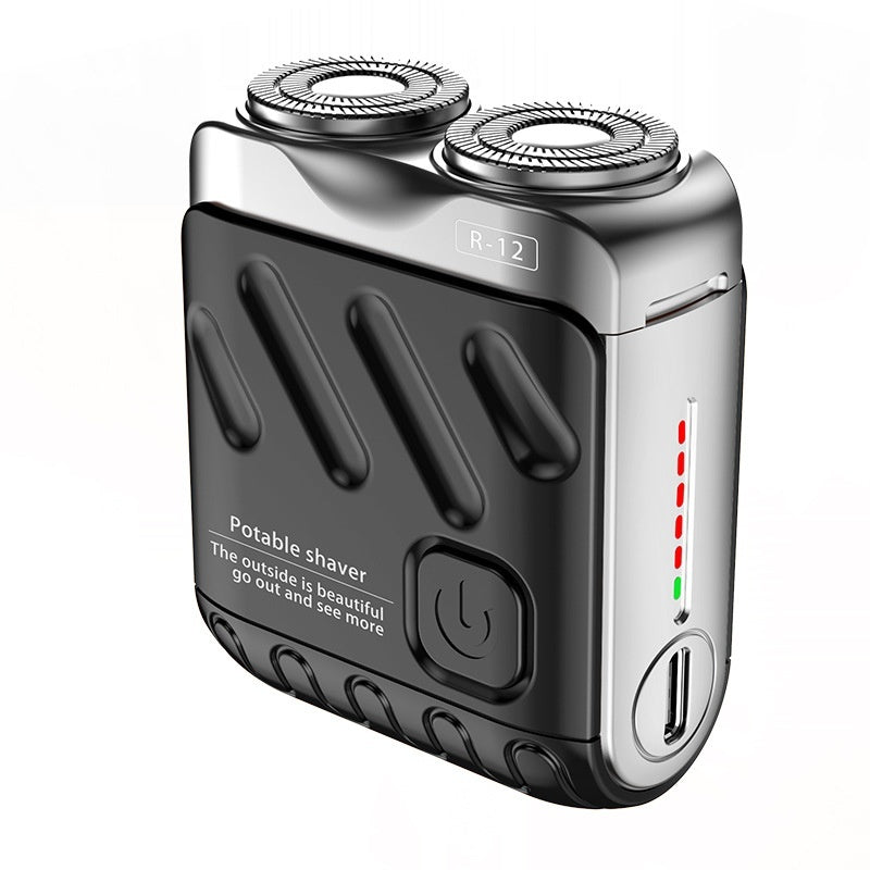 Portable Rotary Dual Ring Electric Shaver Men